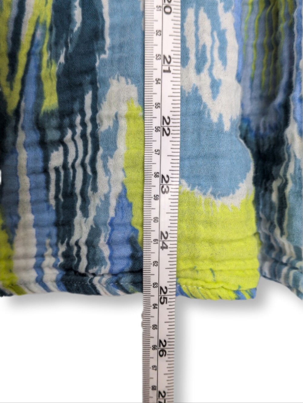 By Anthropologie Reversible Smocked Strapless Mini Dress Blue Ikat XSP - Picture 7 of 10